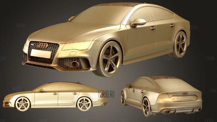 Audi RS7 hipoly stl model for CNC